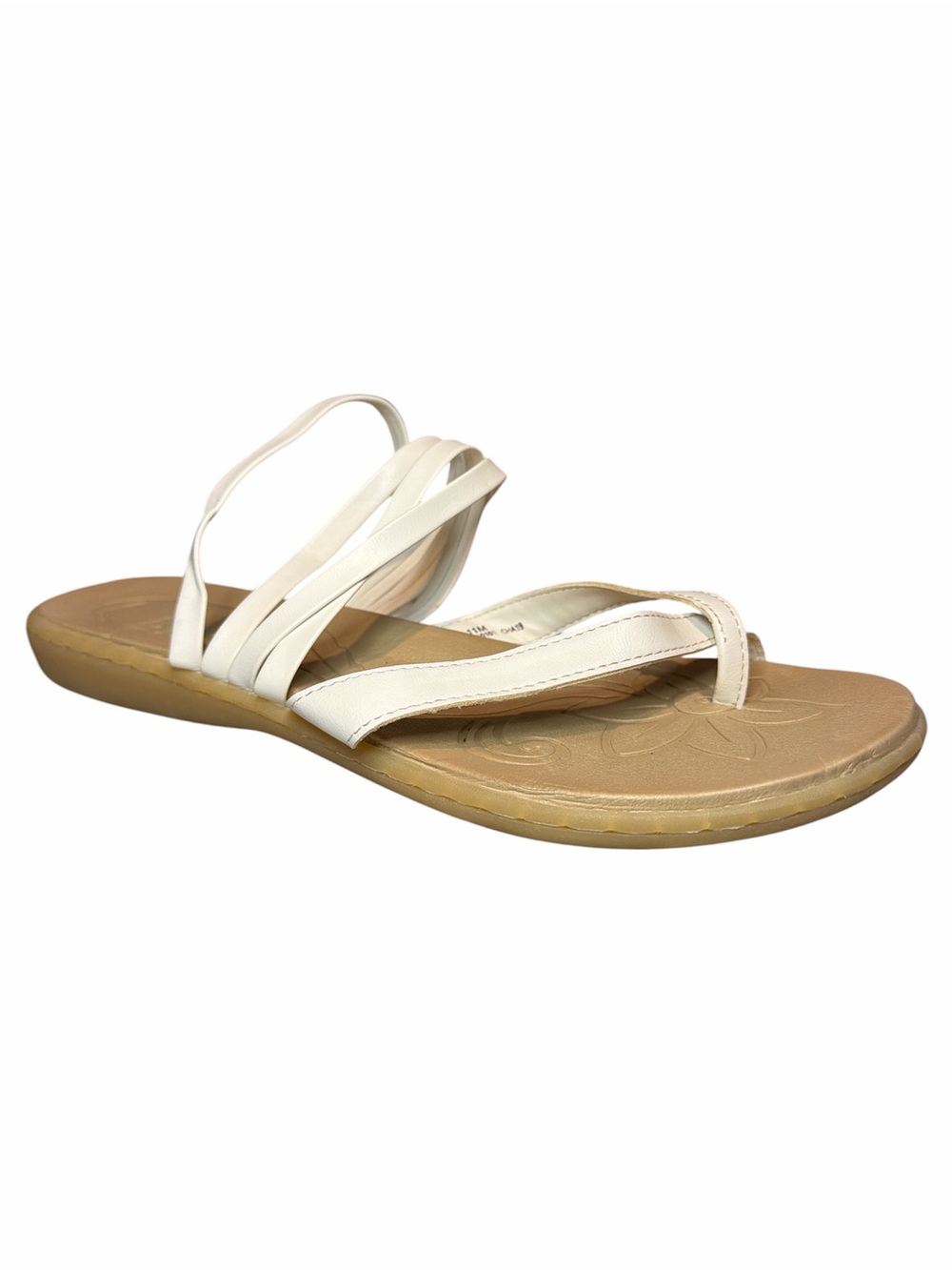 BOC Born Concept Women's White Strappy Slide Sandal